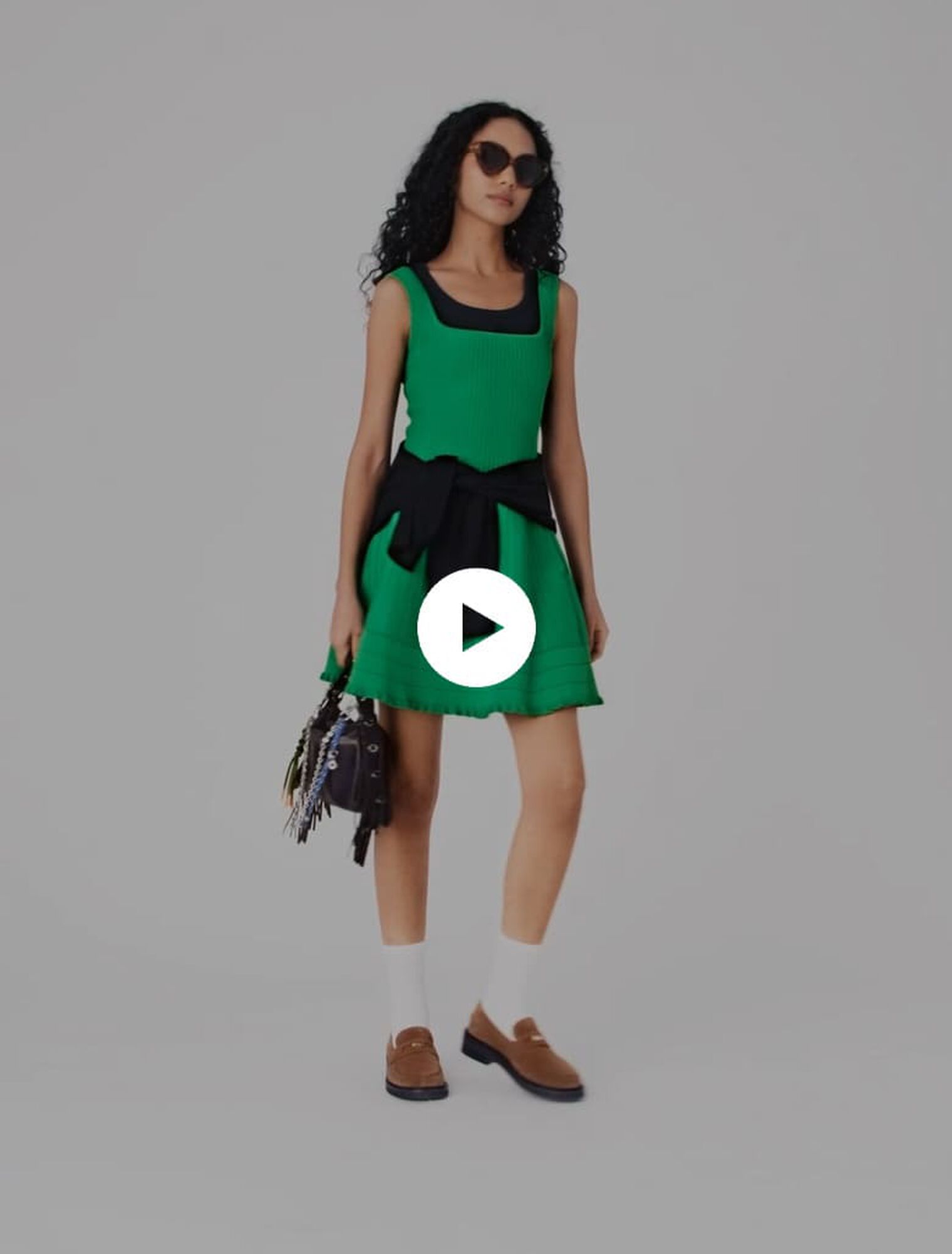 Vestido acampanado de punto