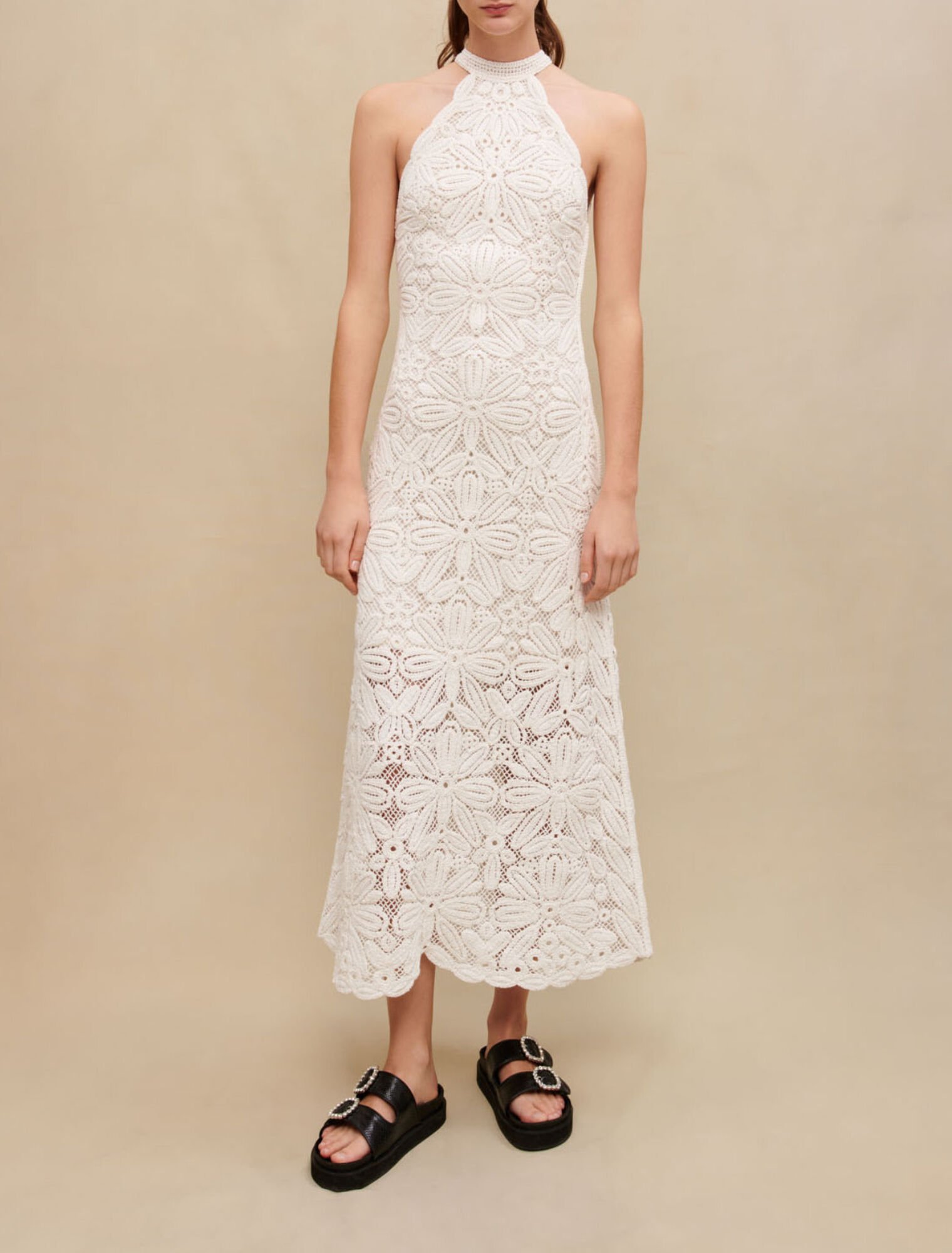 Vestido midi de malla