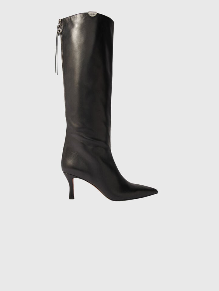 Botas de cuero con puntera fina