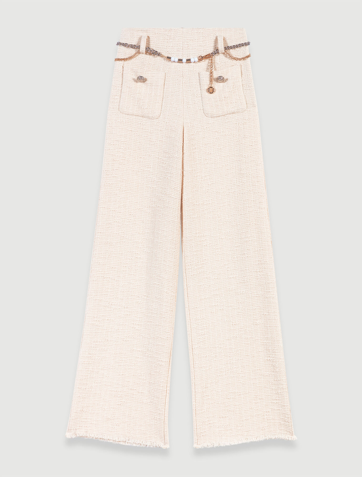 Pantalón holgado de tweed