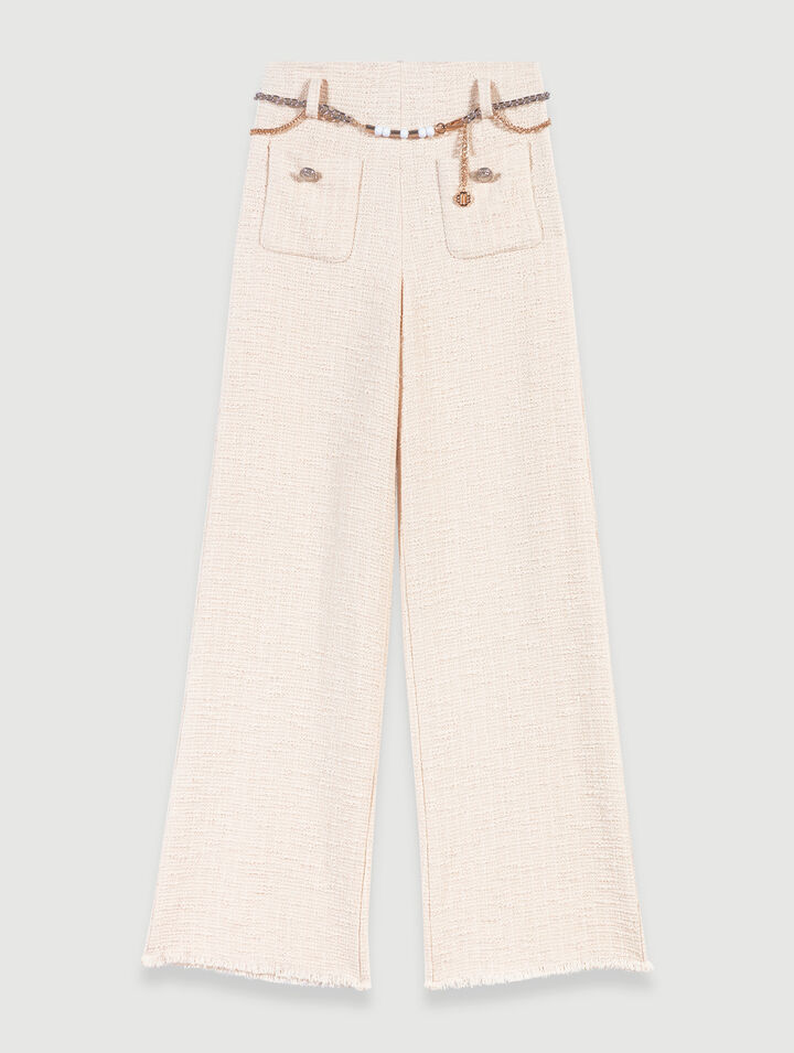 Pantalón holgado de tweed