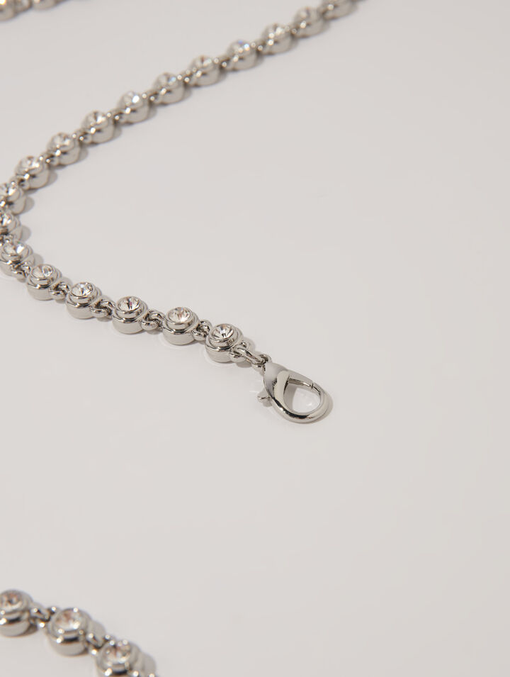Cinturón de cadena y strass