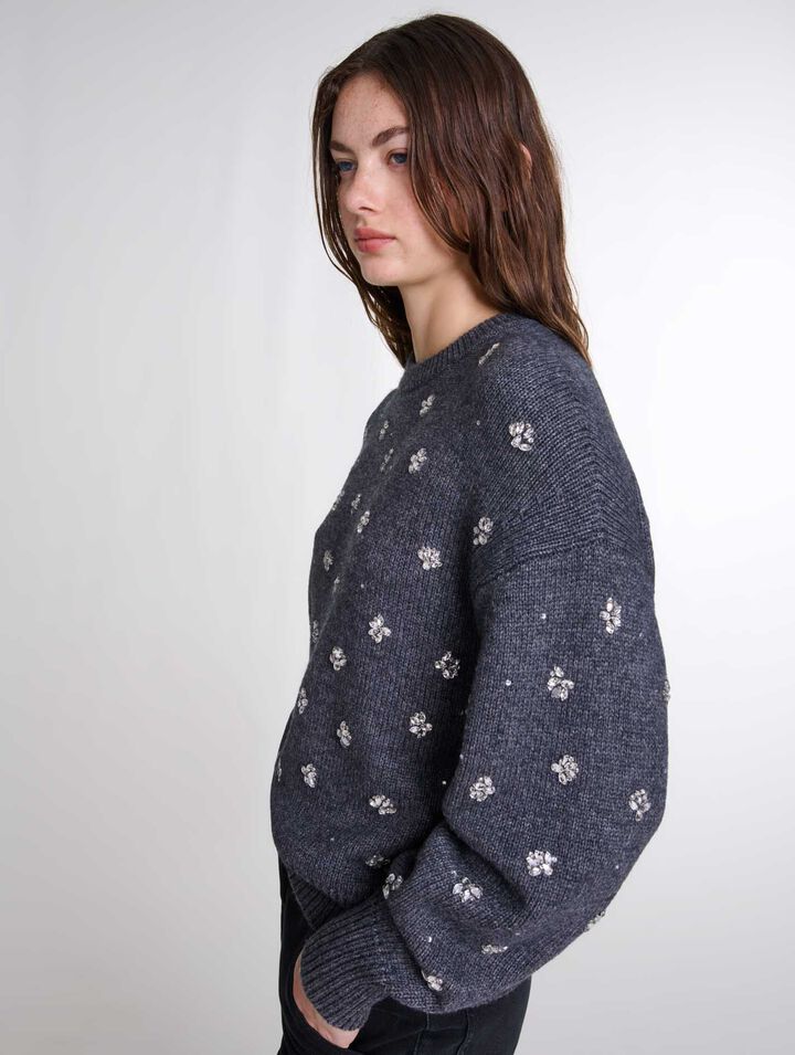Jersey de punto con strass