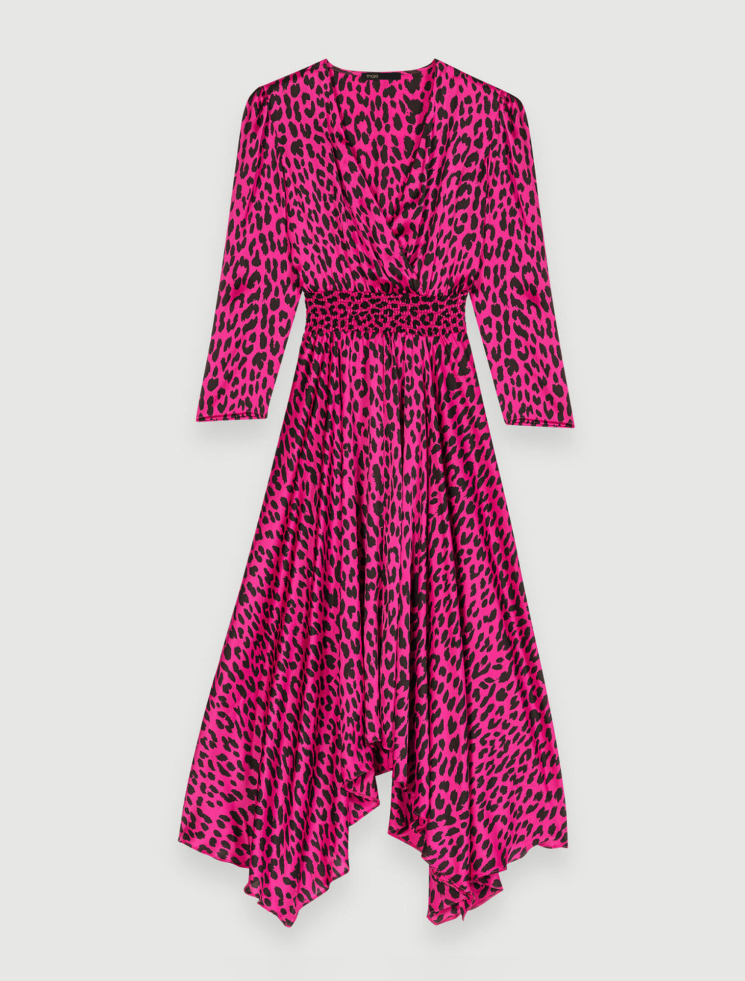 Vestido asimétrico estampado leopardo