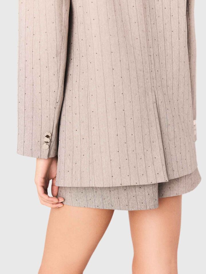 Chaqueta de traje con strass