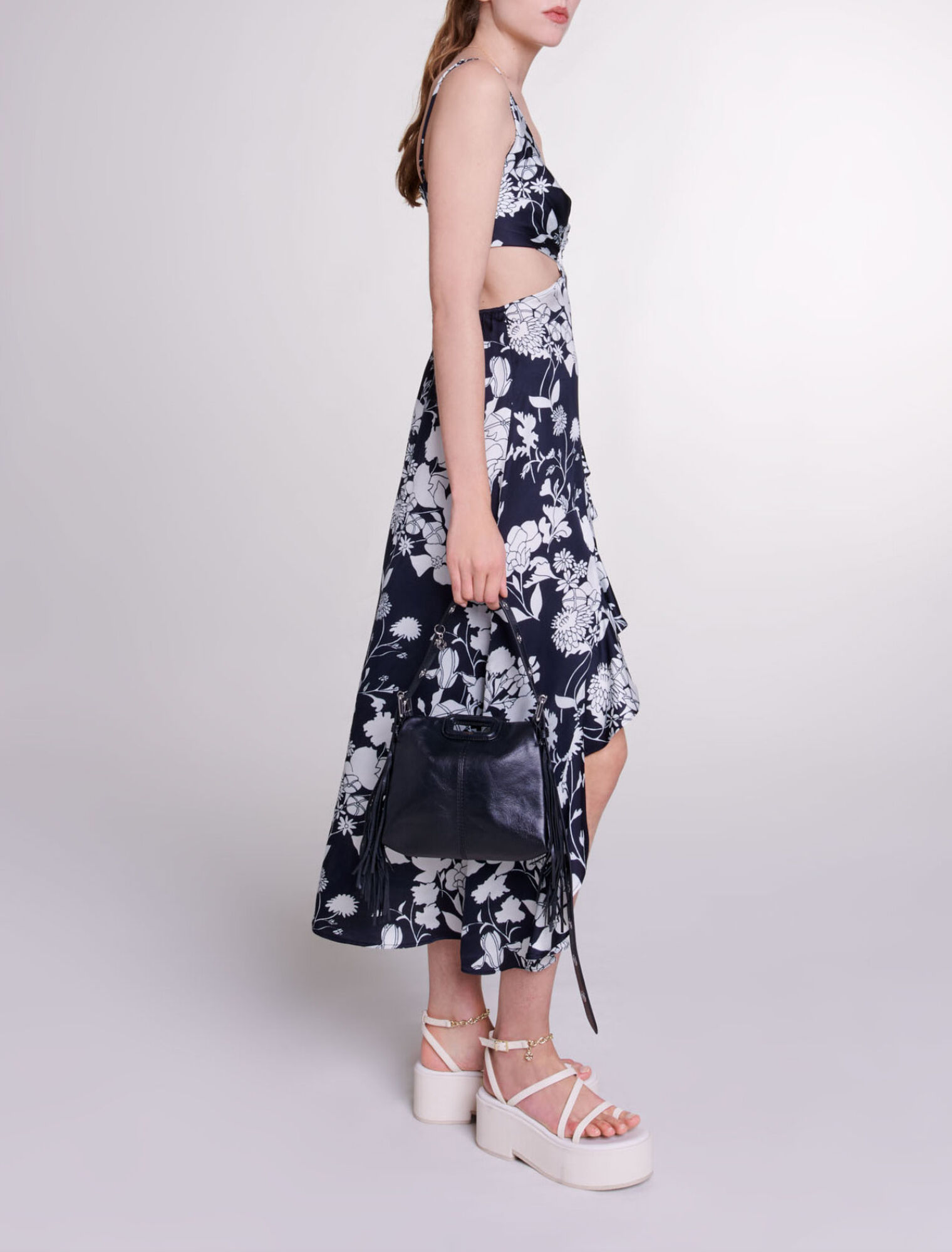 Vestido largo calado