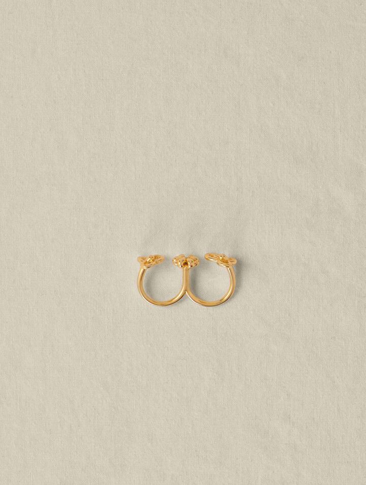 Anillo doble flor