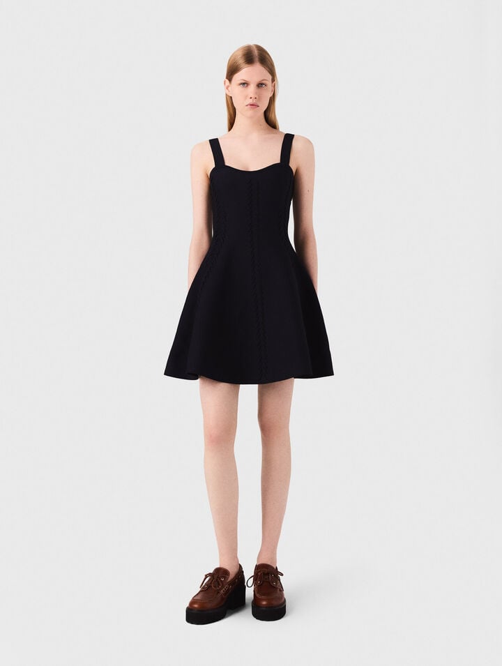 Vestido babydoll corto de punto 