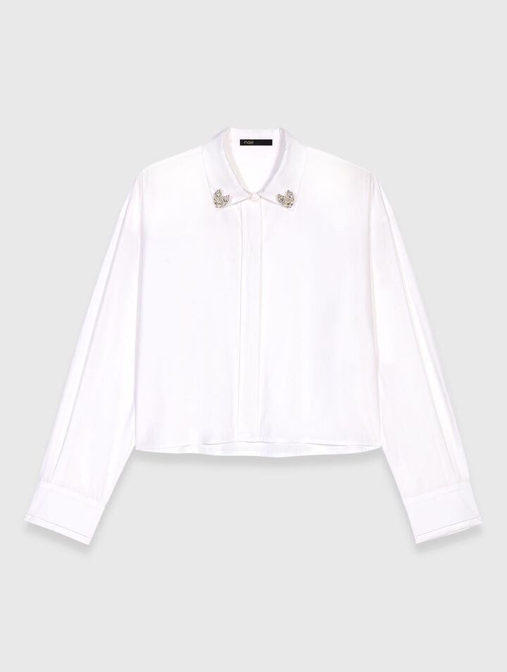 Camisa corta con detalles joya