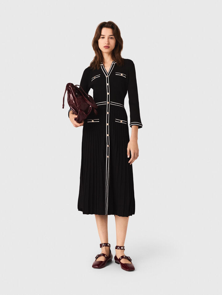 Vestido midi de punto