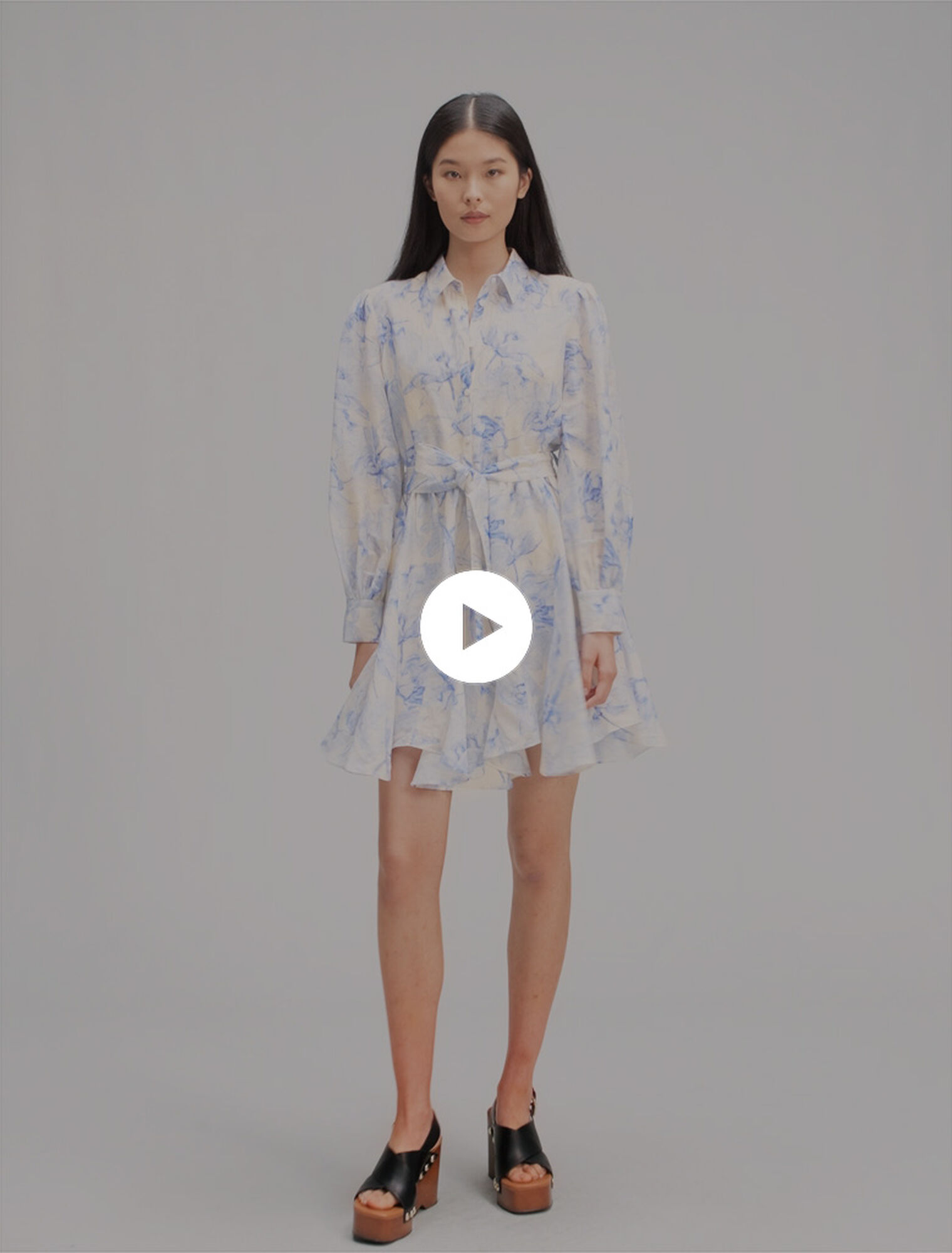 Vestido camisero estampado