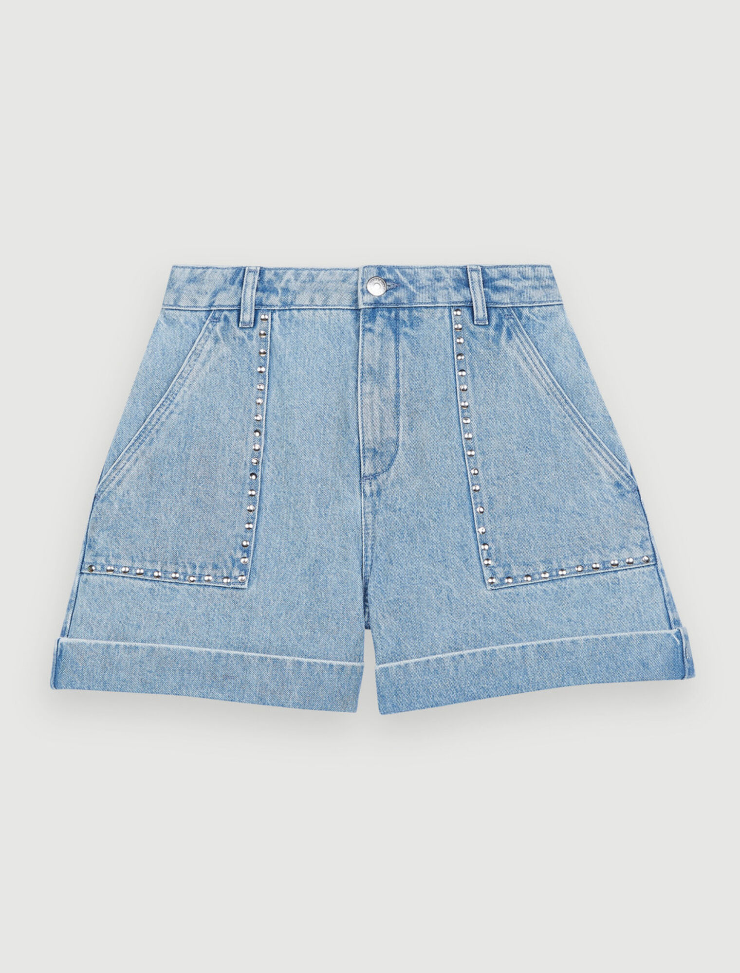 Shorts vaqueros con tachuelas