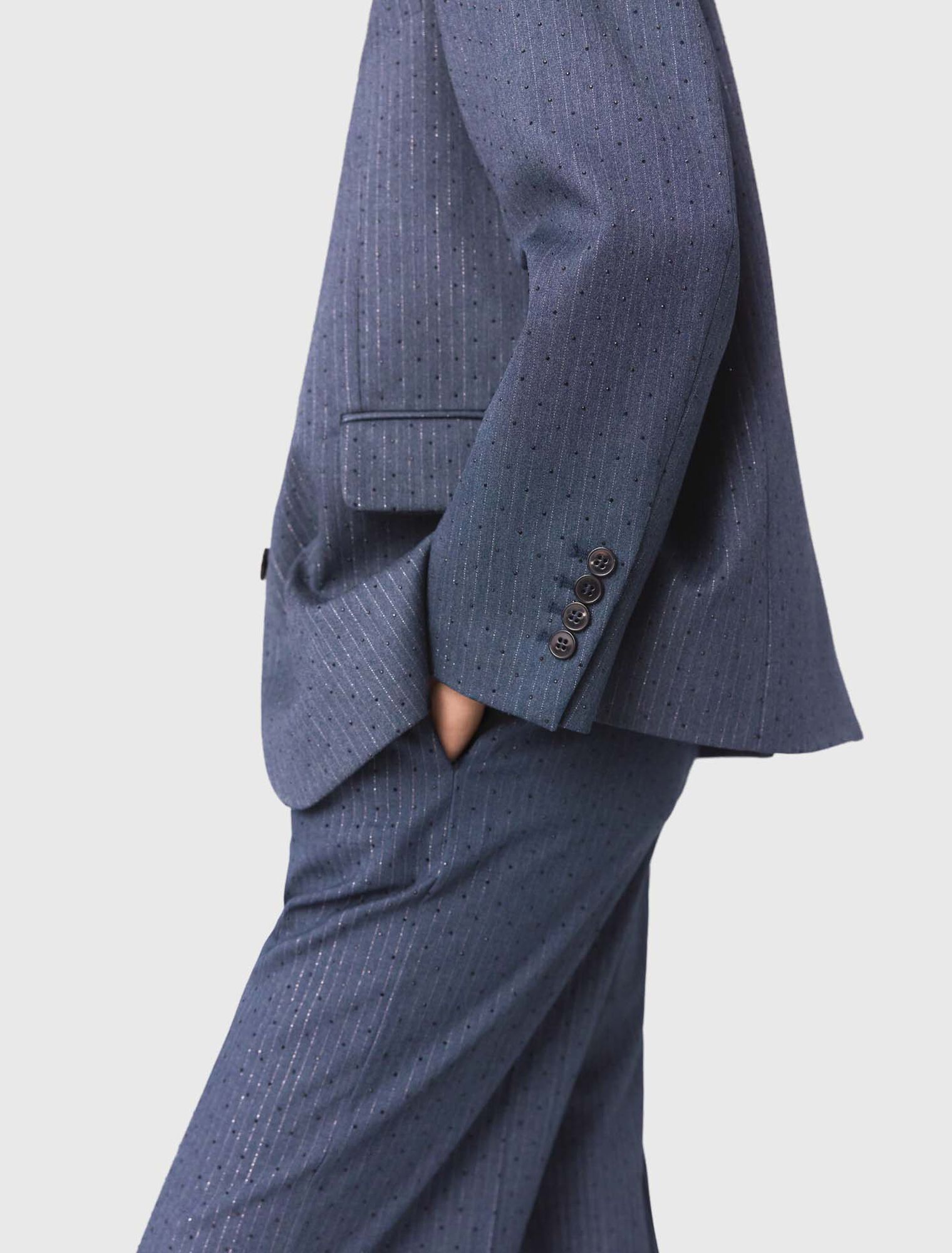 Chaqueta de traje con strass
