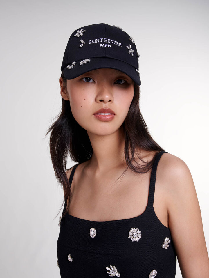 Crop top con strass