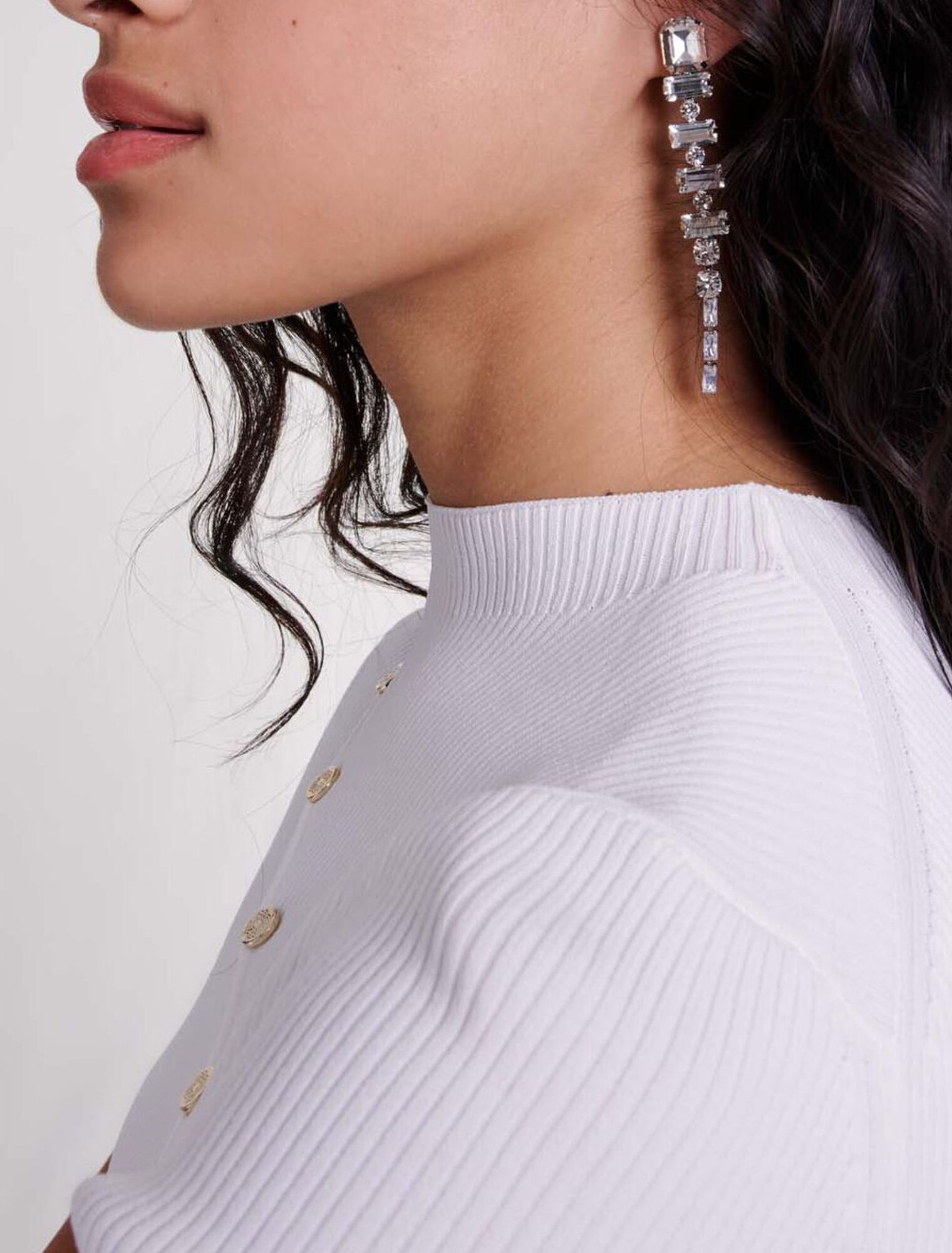 Pendientes de cascada con strass