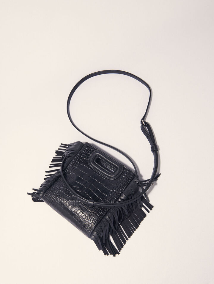Bolso M Mini de piel de cocodrilo