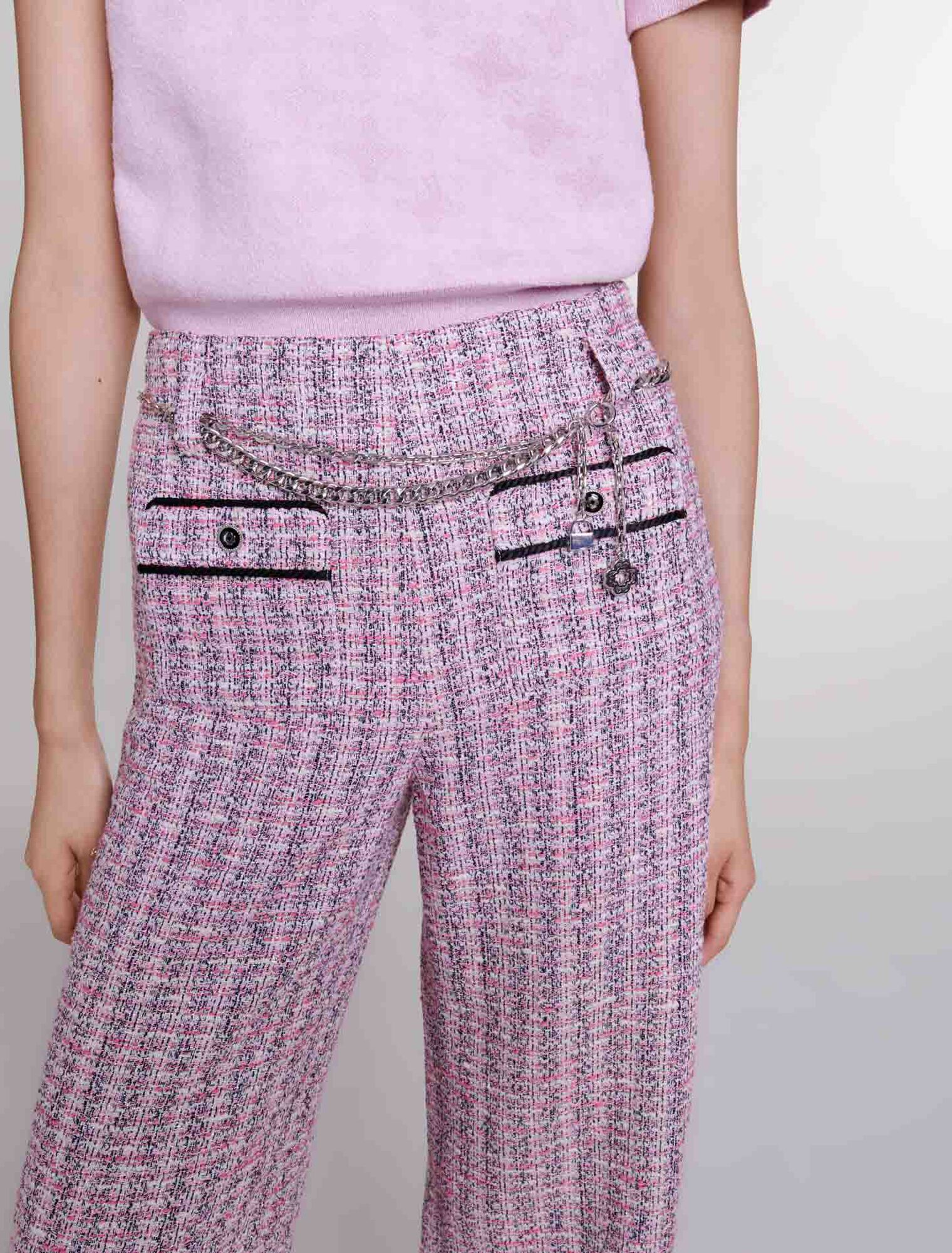 Pantalón ancho de tweed
