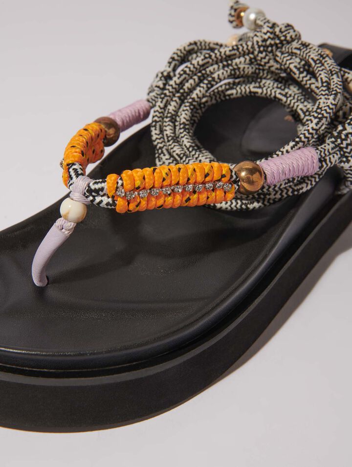 Sandalias con correas trenzadas