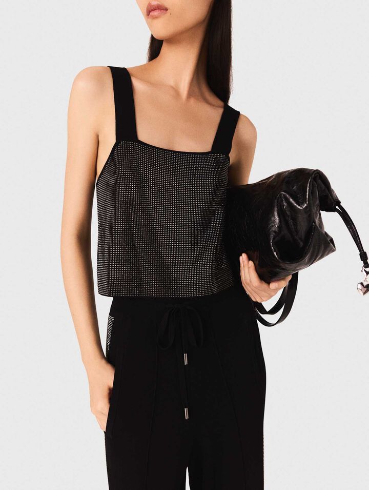 Top de tirantes de punto con strass