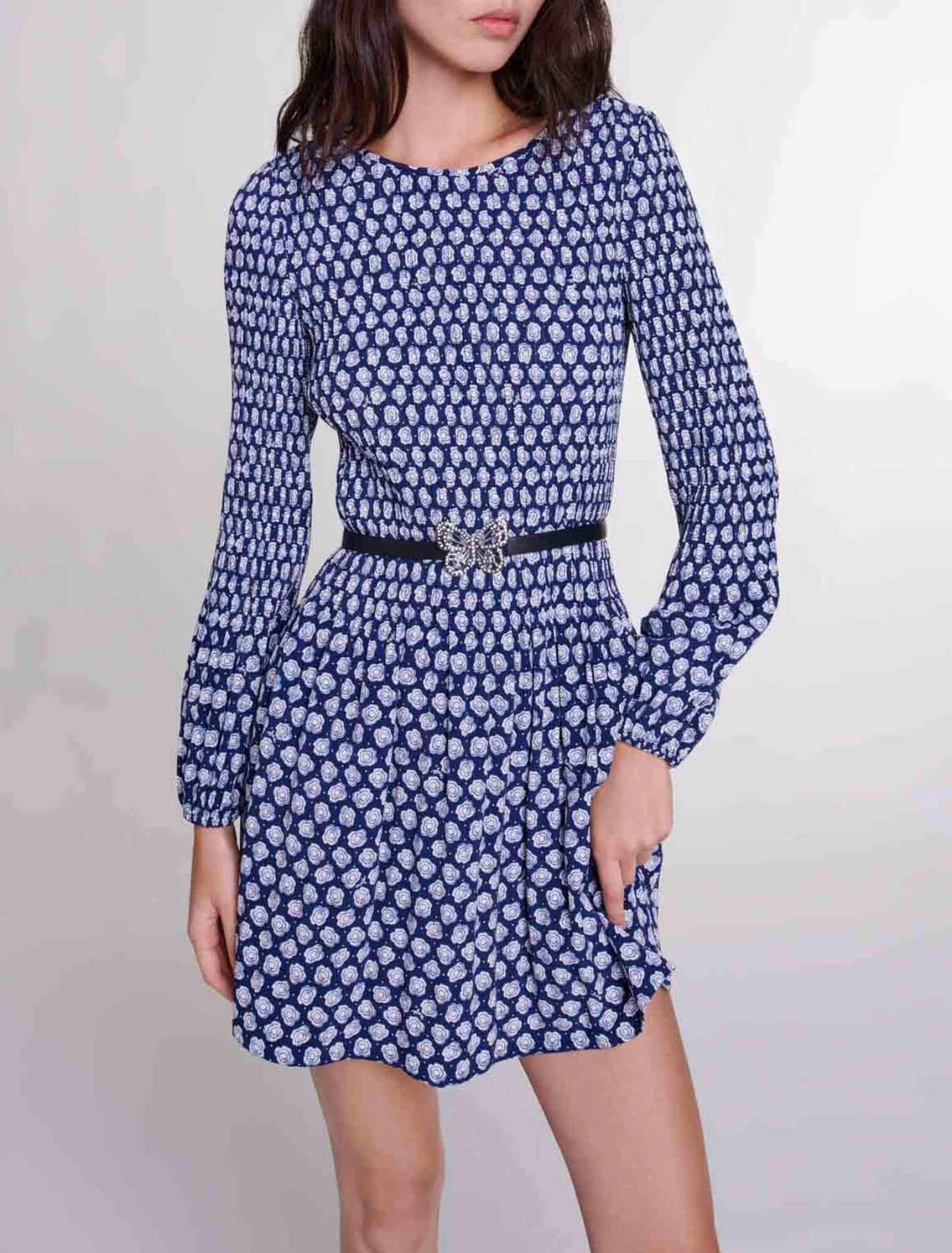 Vestido corto de flores