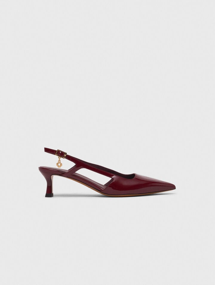 Zapato de tacón slingback de charol
