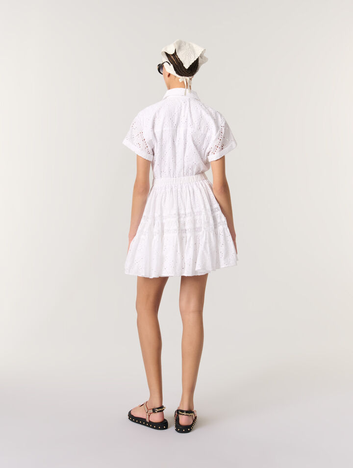 Vestido babydoll bordado