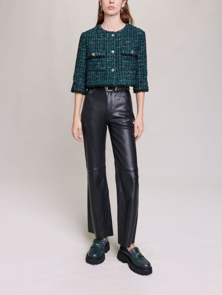 Chaqueta corta de tweed