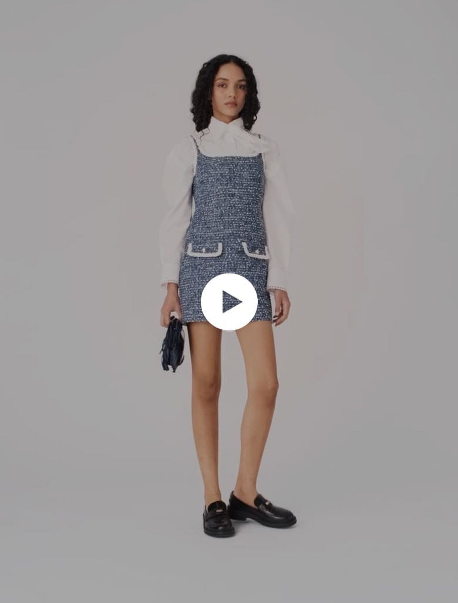 Vestido corto de tweed