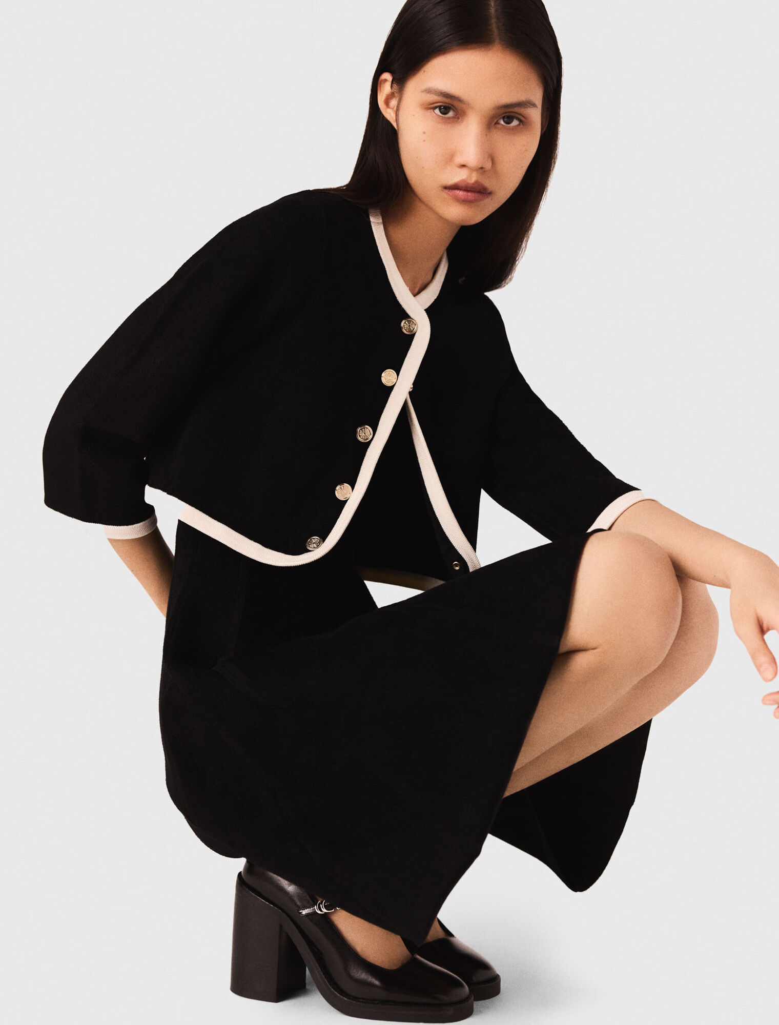 Vestido 2-en-1 efecto terciopelo