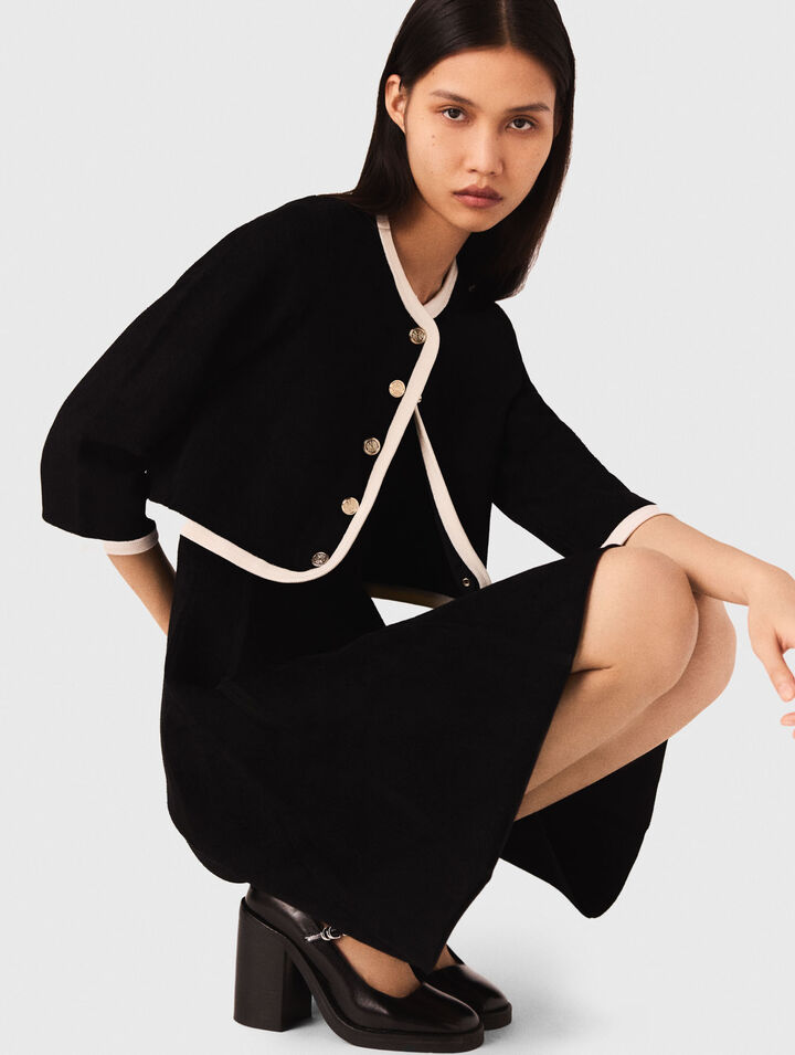Vestido 2-en-1 efecto terciopelo