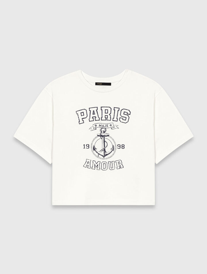 Camiseta con estampado marinero