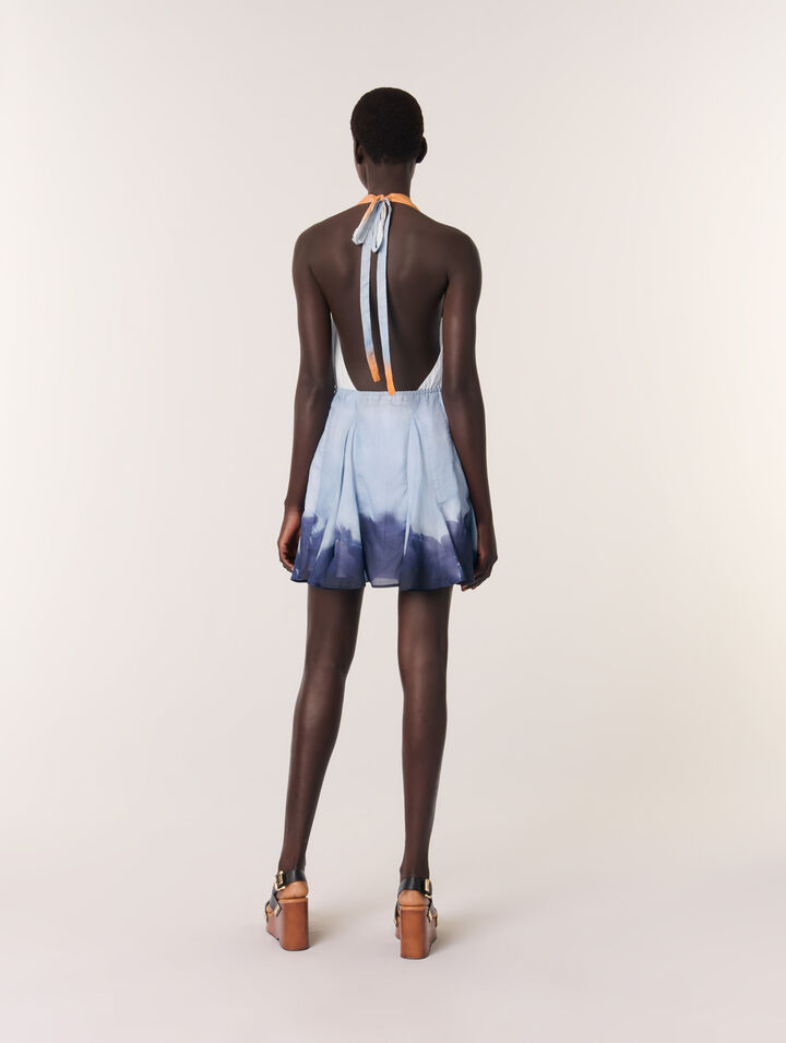 Vestido corto tie dye