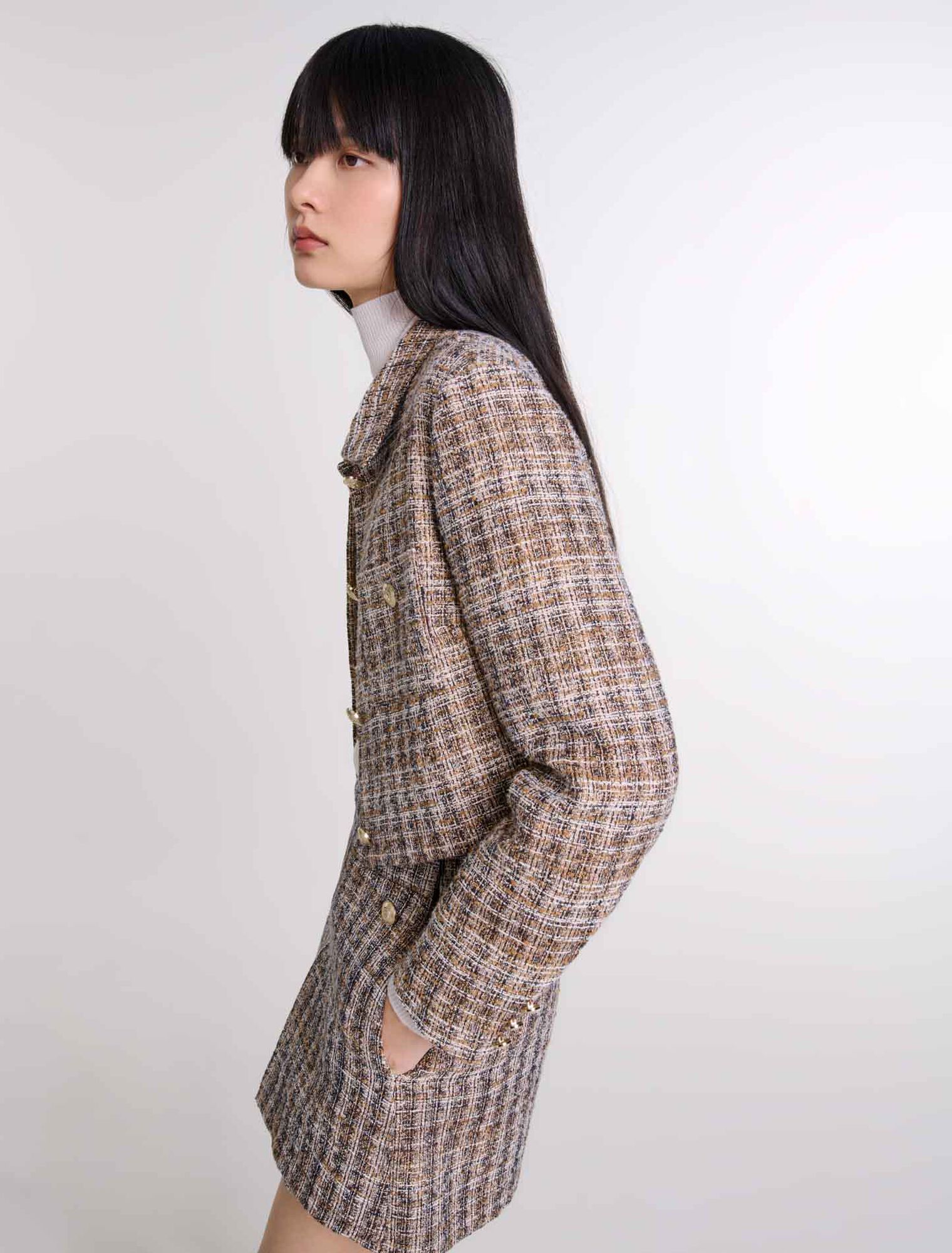 Chaqueta corta de tweed