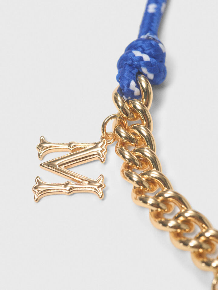 Collar de cadena y cord&oacute;n marino