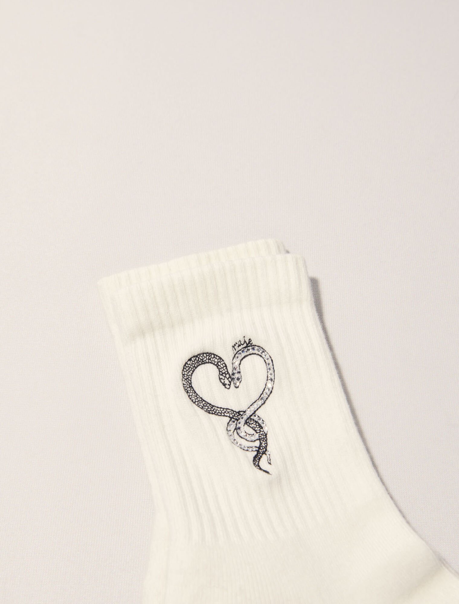 Calcetines bordados de strass