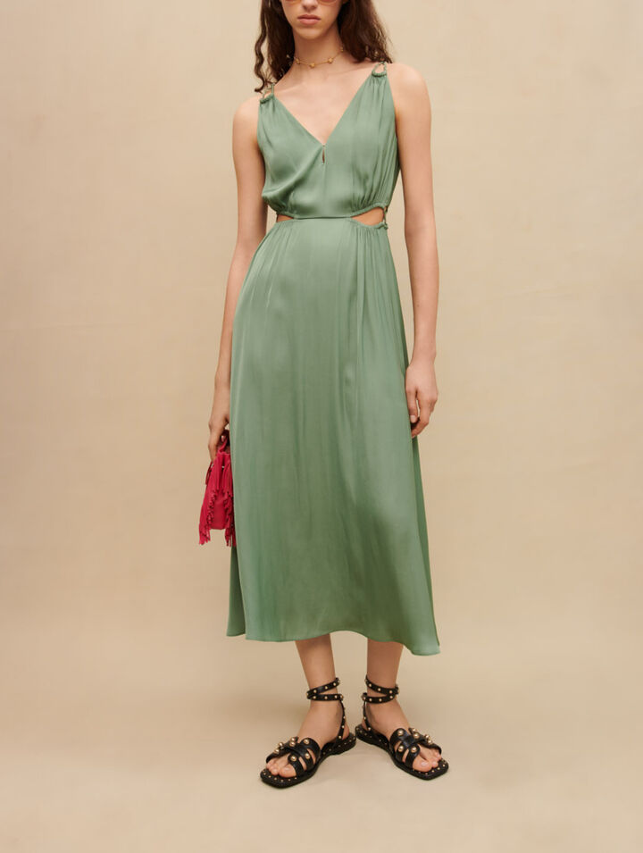 Vestido midi calado