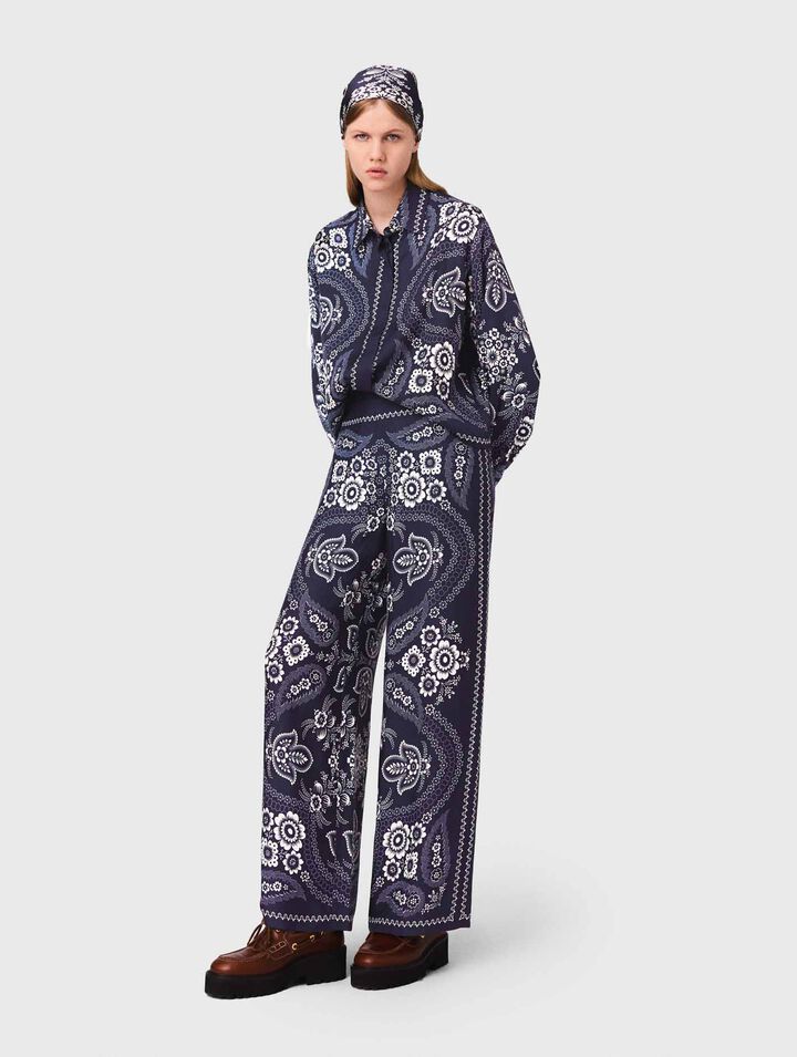 Pantalón fluido estampado