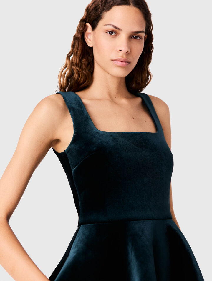 Vestido patinadora de terciopelo