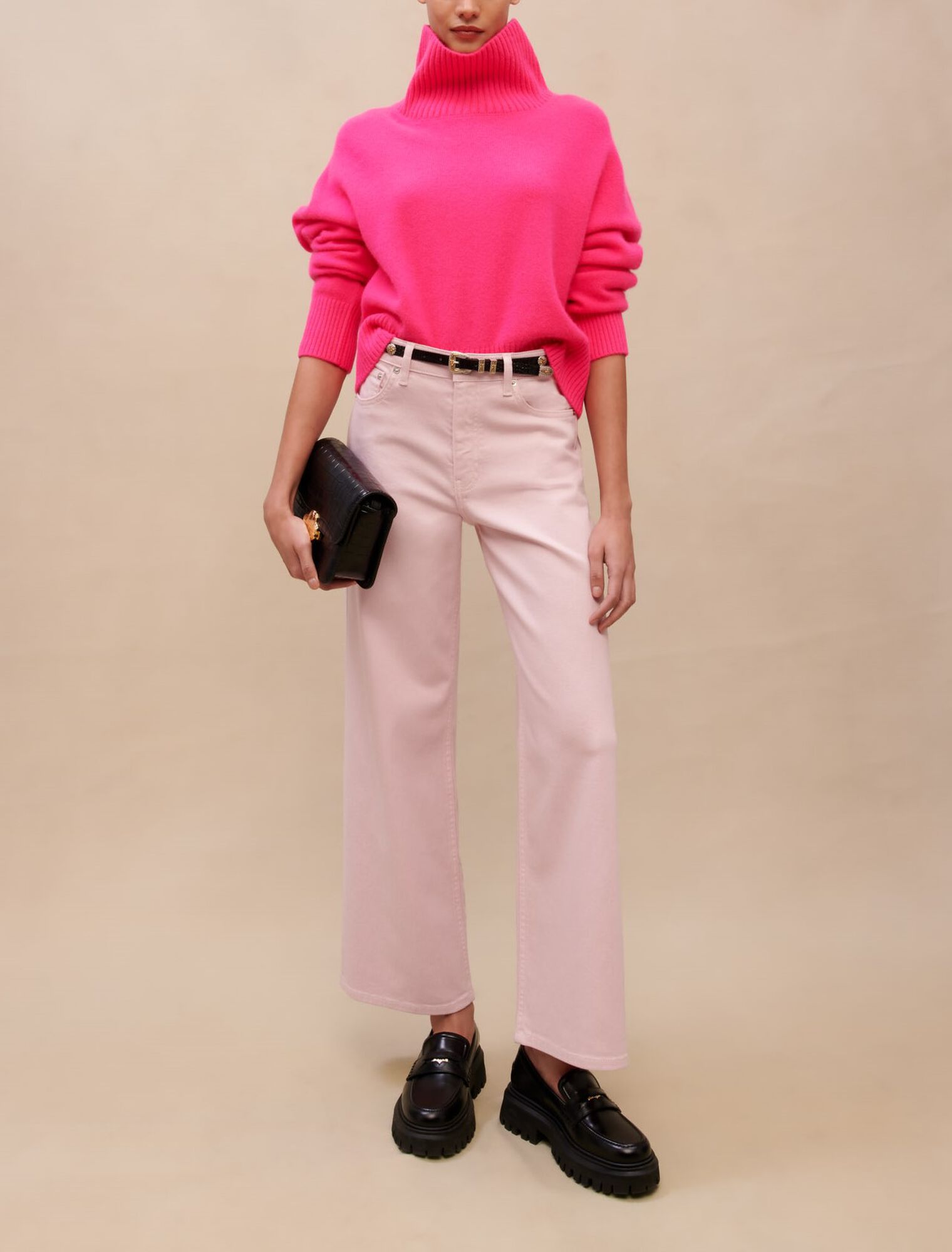 Jersey de cachemira con cuello alto