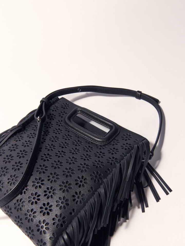 Bolso M de piel perforada