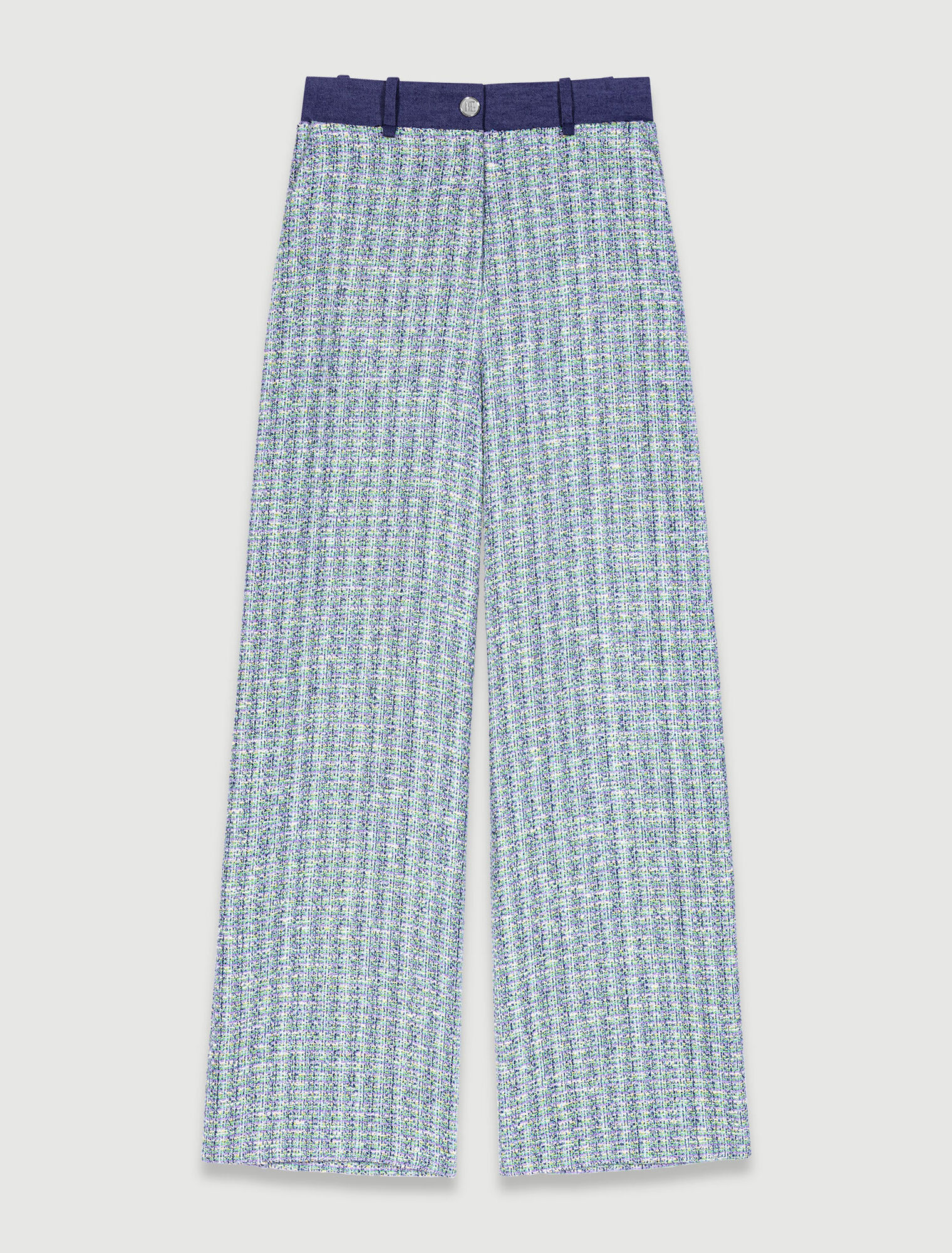 Pantalón ancho de tweed