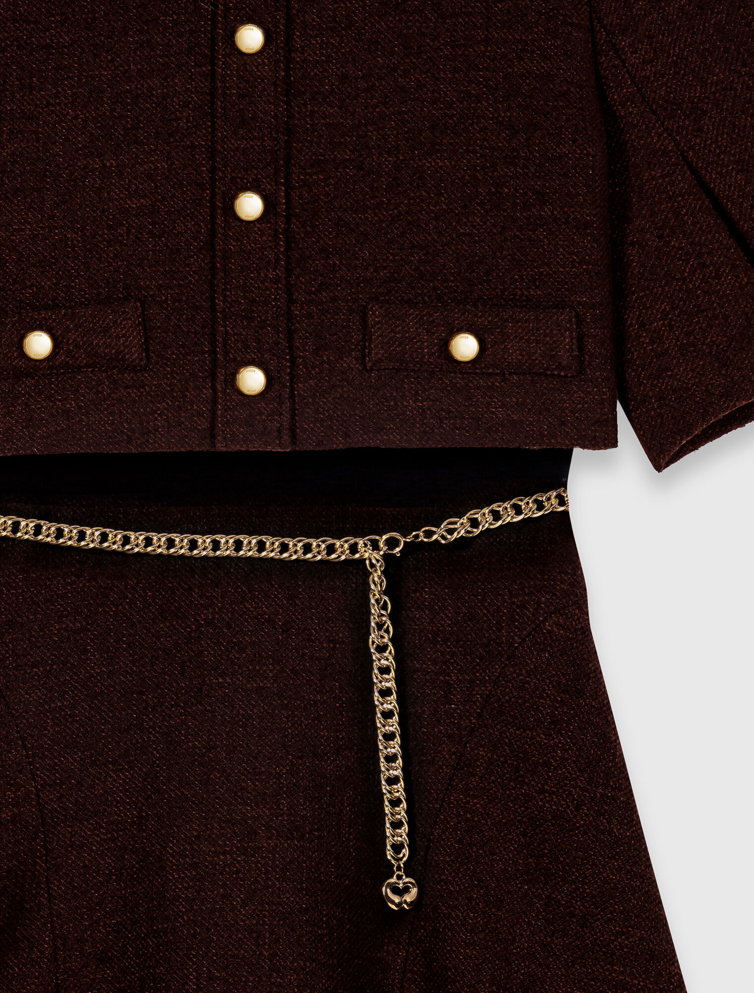 Vestido capa 2 en 1 de tweed