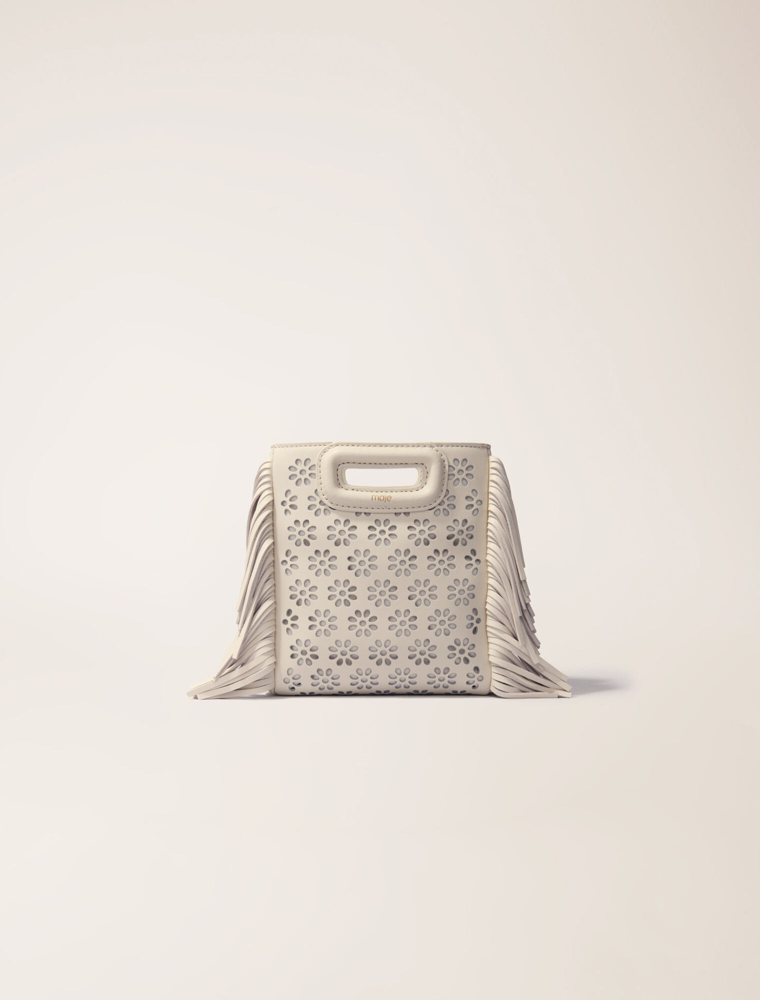 Bolso M mini de piel perforada
