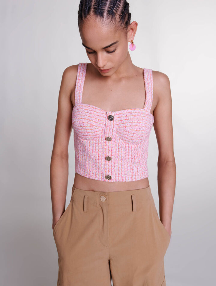 Crop top en tweed