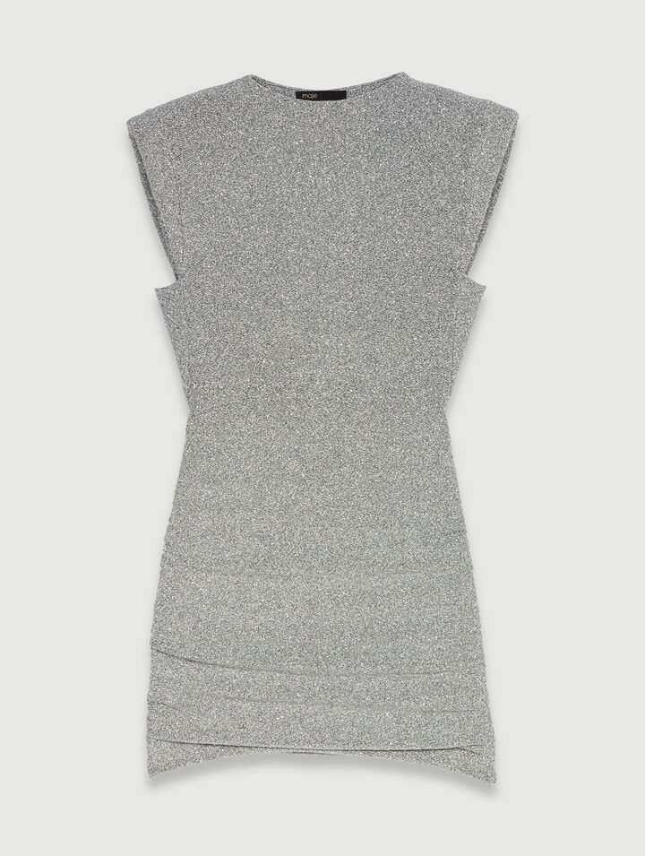 Vestido corto de punto brillante