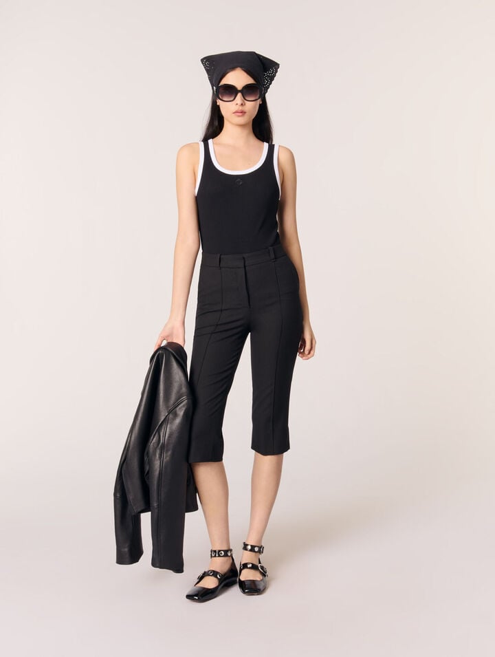 Camiseta de tirantes de canalé