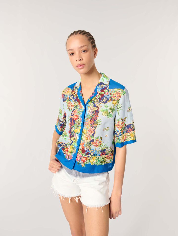 Camisa corta estampada