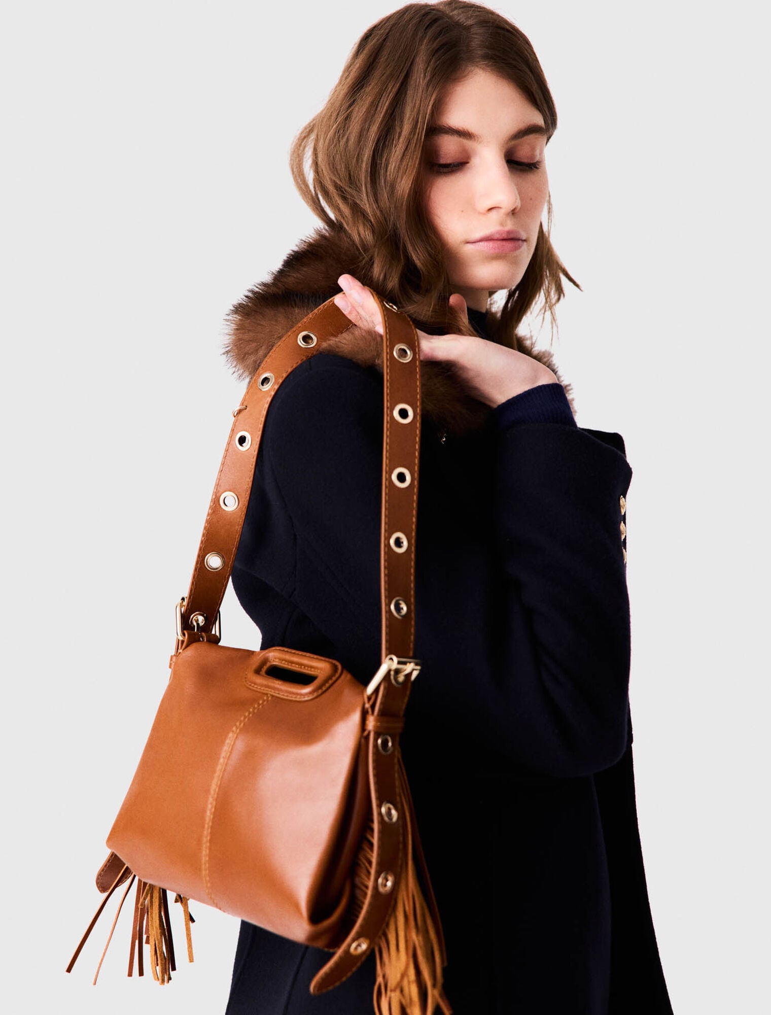 Bolso Miss M mini de cuero liso