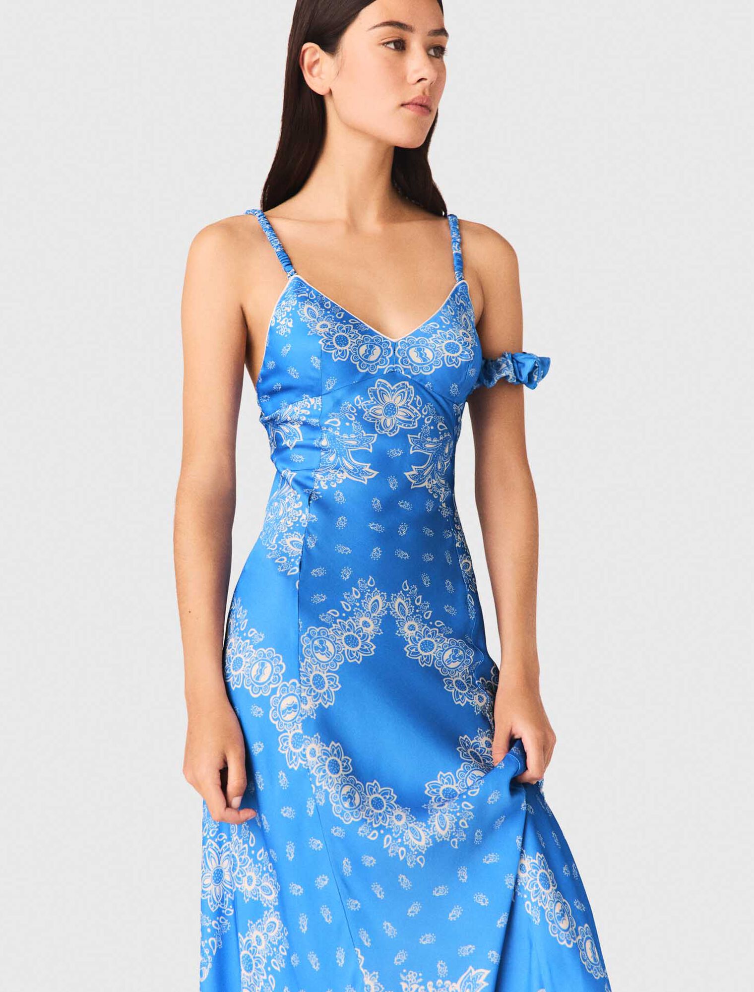 Vestido largo estampado