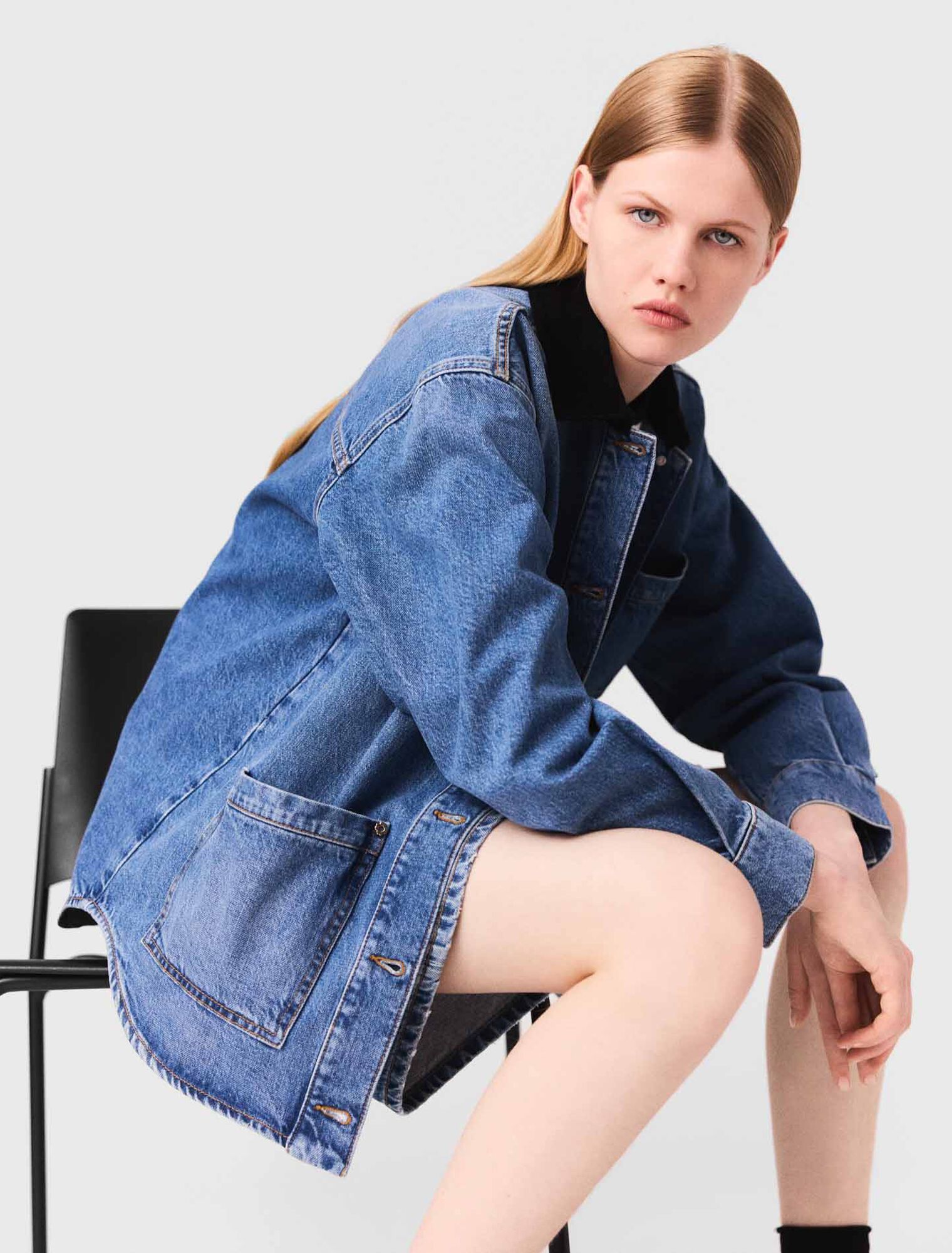 Chaqueta vaquera desgastada